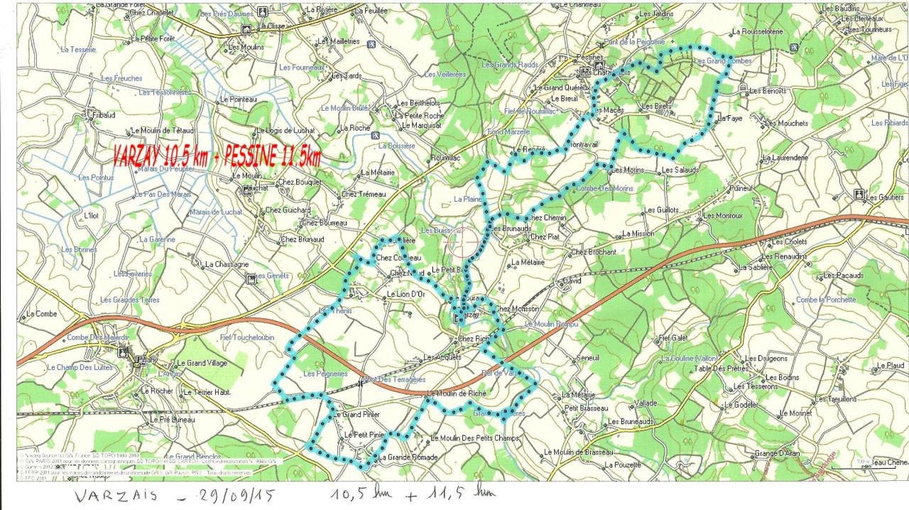 VARZAIS + PESSINE 29/9/2015  10.5km+11.5km