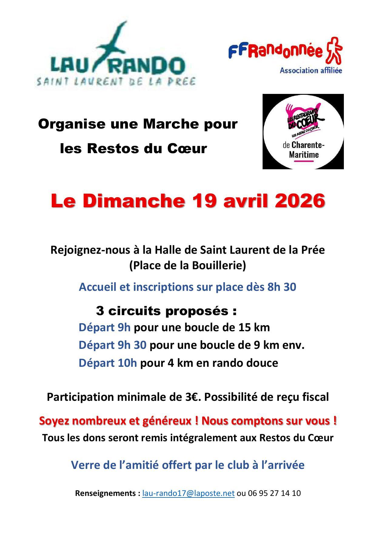 Affiche restos du coeur 26